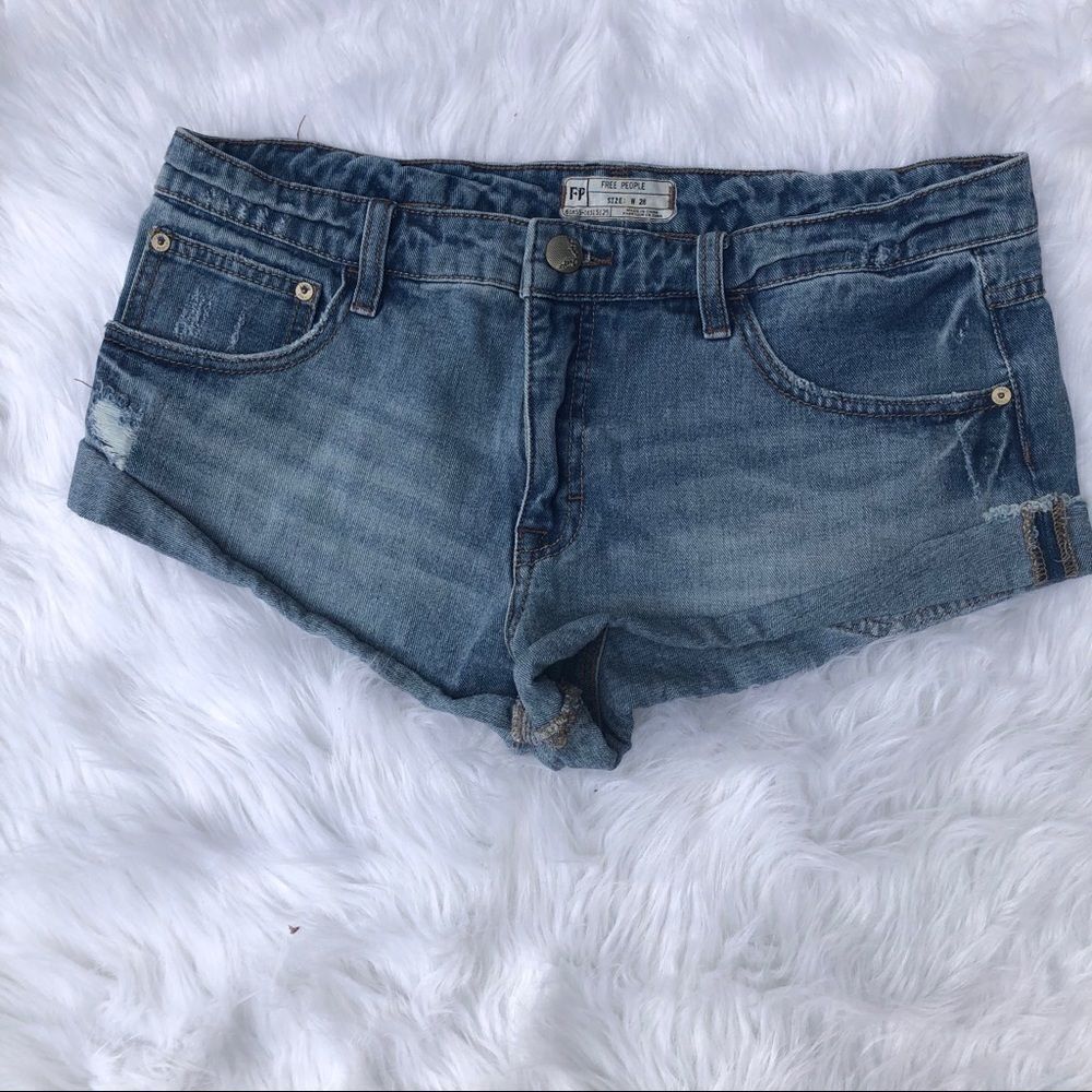 Free People Irreplaceable Distressed Cutoff Shorts - Picture 3 of 7